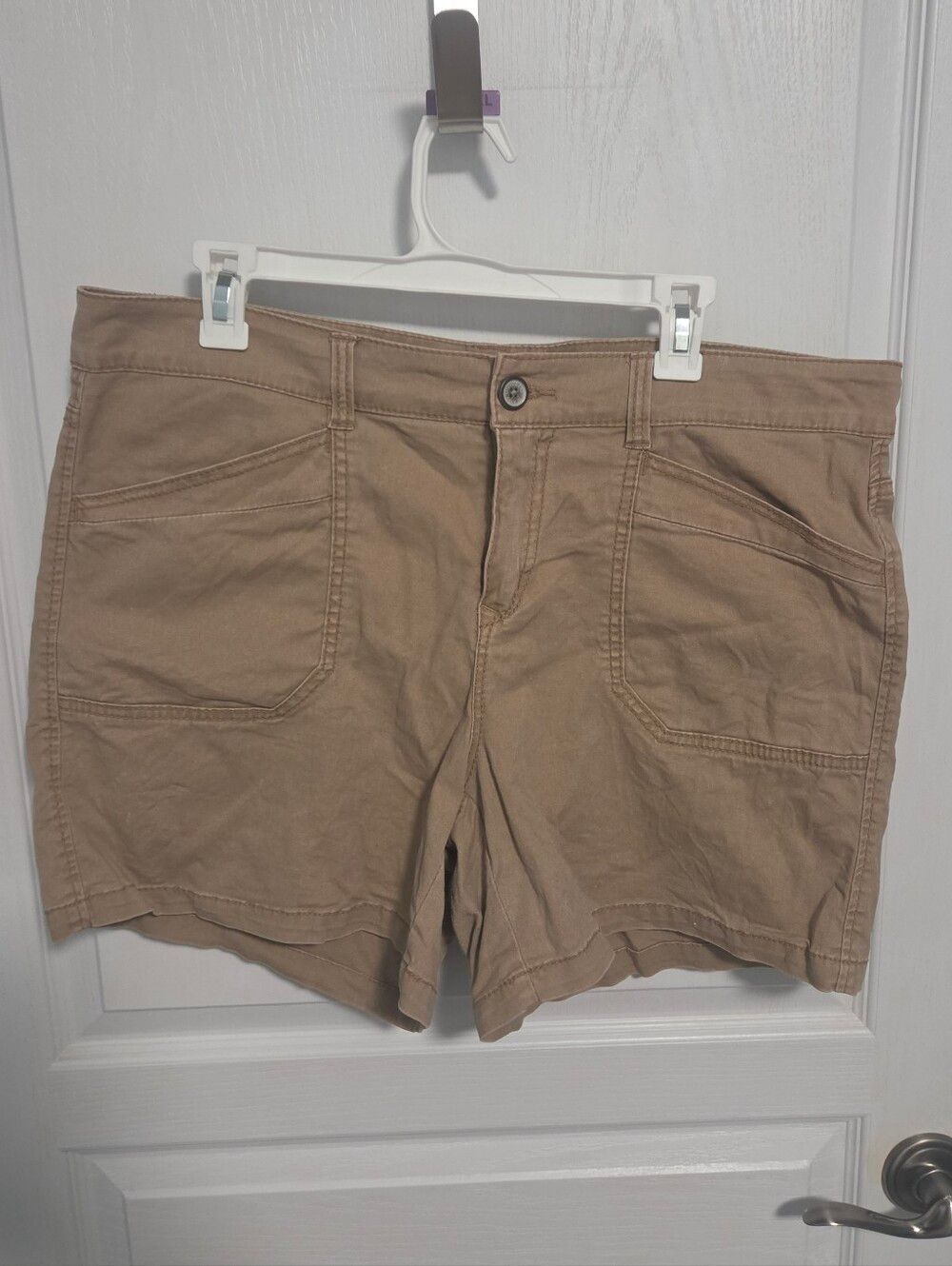 Unionbay Shorts Khaki Tan Chino Twill Utility Stretch Summer Juniors 17